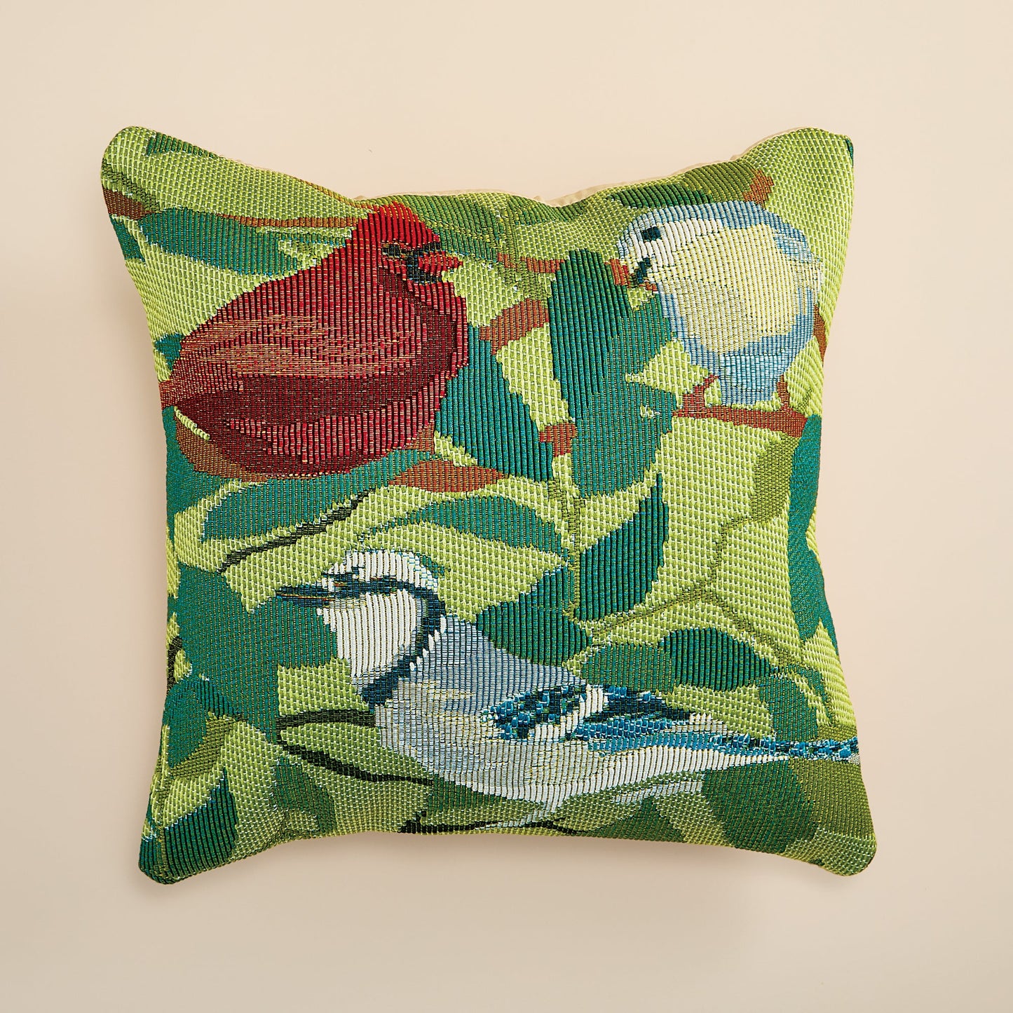 Hand-Stitched Songbird Soiree Pillow