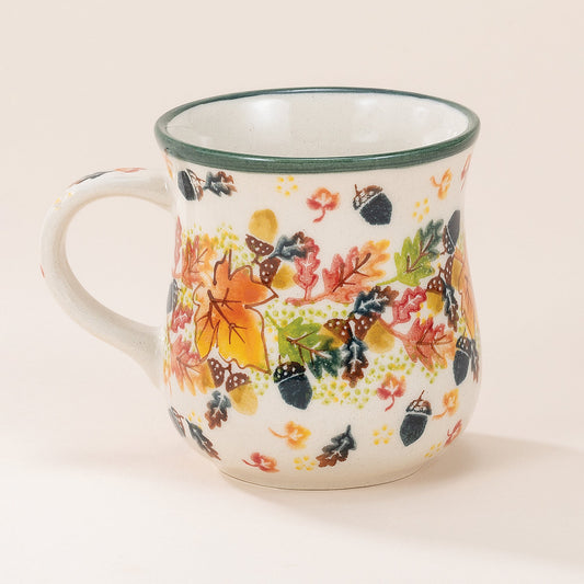 Polish Pottery Fancy Foliage Bubble Mug, 11oz.