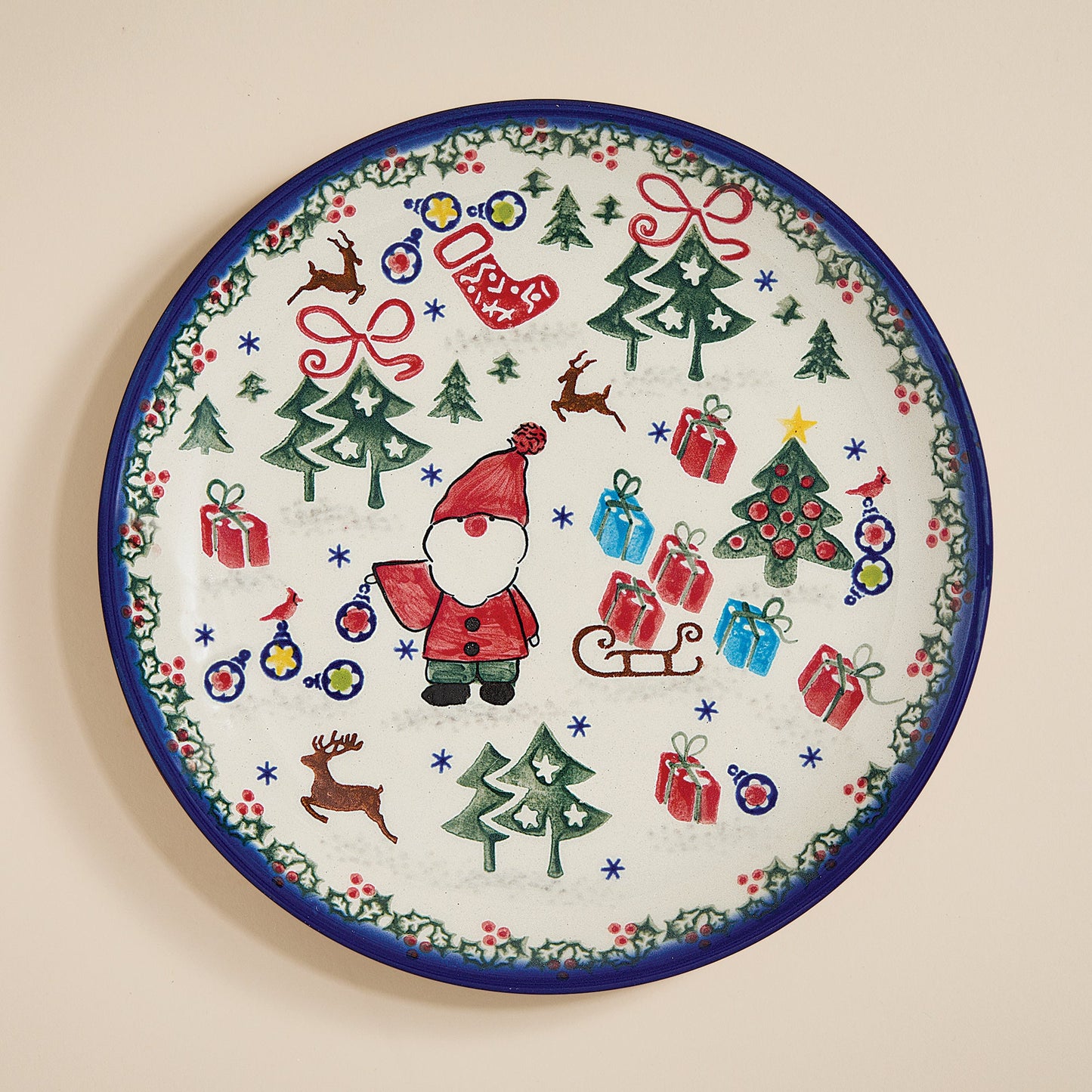 Polish Pottery Holly Jolly Small Plate (Preorder)