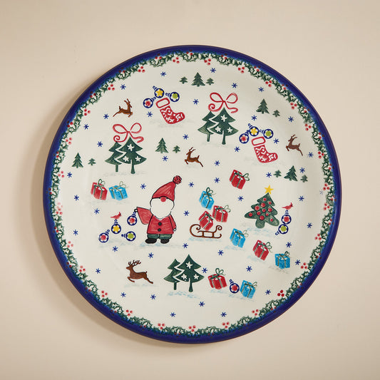 Polish Pottery Holly Jolly Dinner Plate (Preorder)