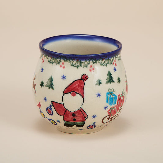 Polish Pottery Holly Jolly Bubble Mug, 11oz. (Preorder)