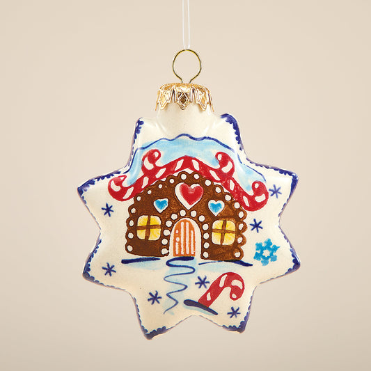 Polish Pottery Gingerbread Village Star Ornament (Preorder)