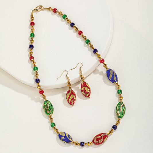 Murano Glass Molti Colori Necklace & Earrings Set