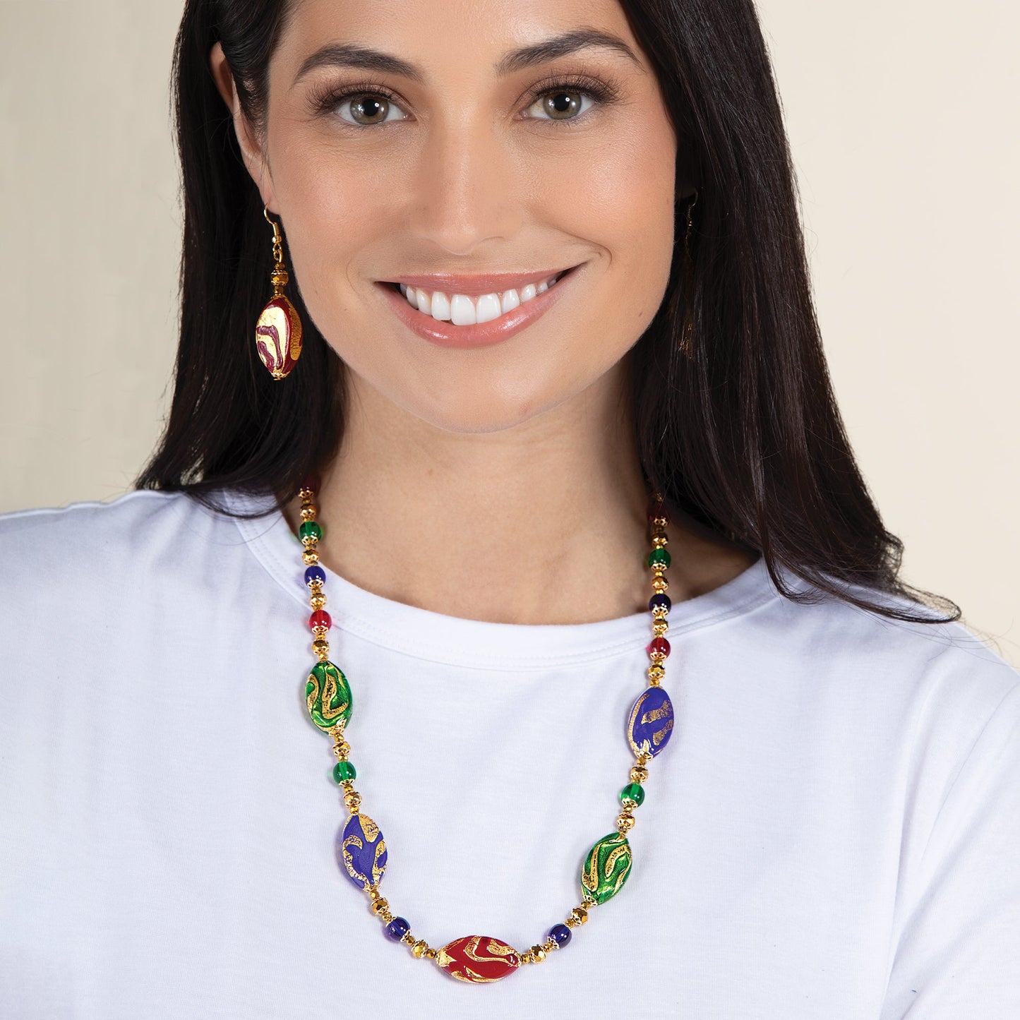 Murano Glass Molti Colori Necklace & Earrings Set